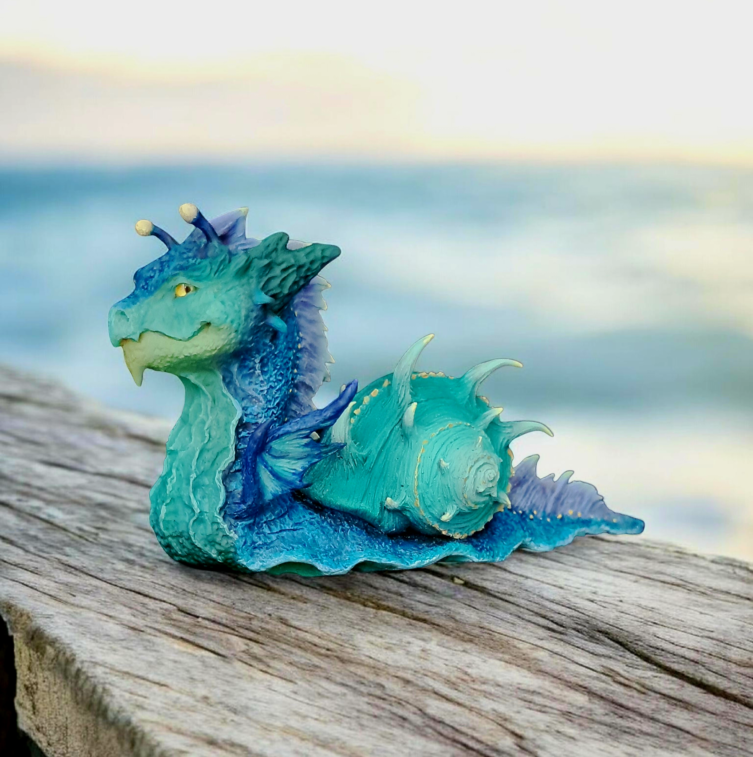 Ocean Guardian – Fantasy Dragon Snail Sculpture
