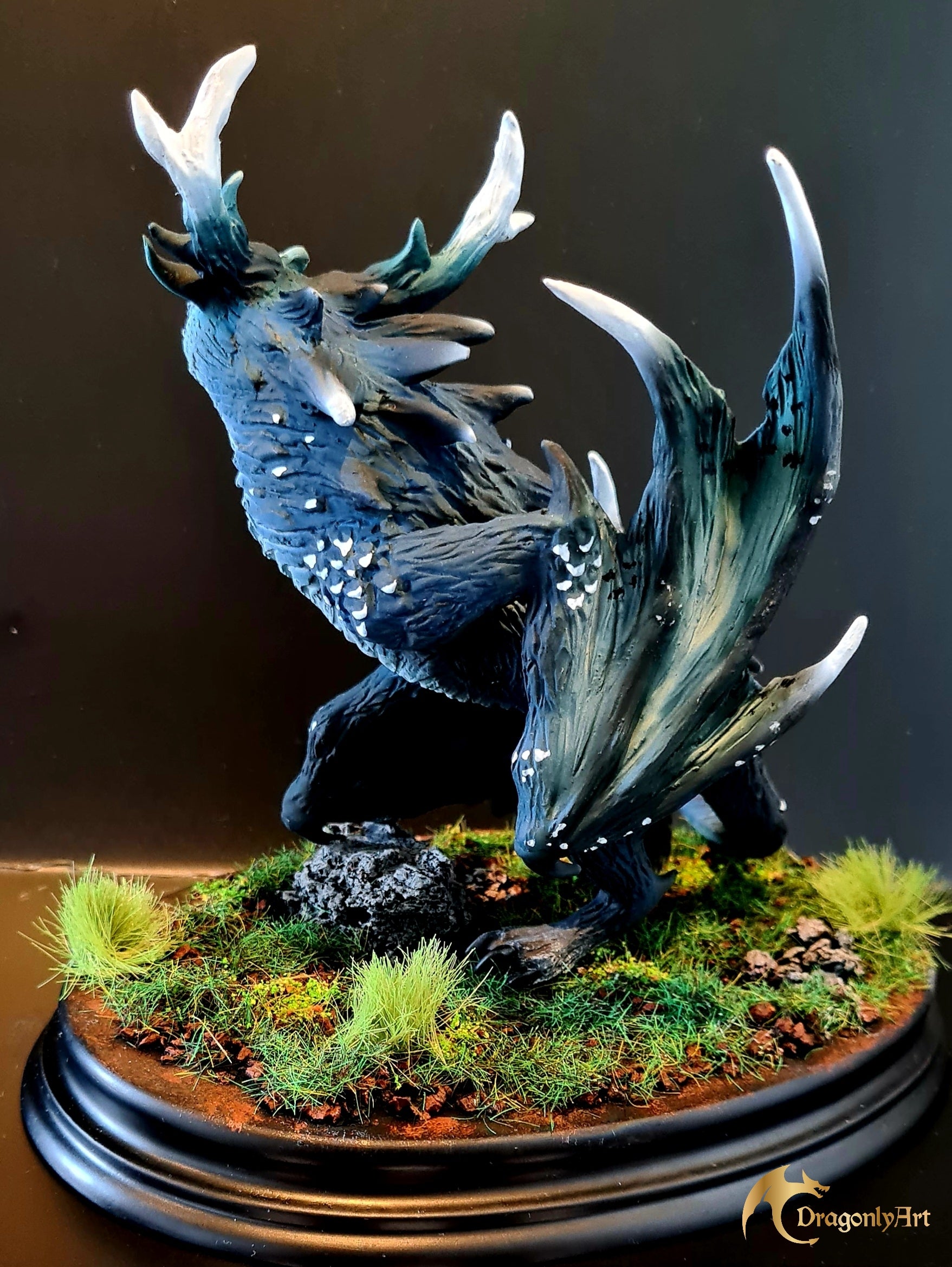 Owl Dragon Sculpture – One of a Kind, Hand Sculpted & Hand Painted