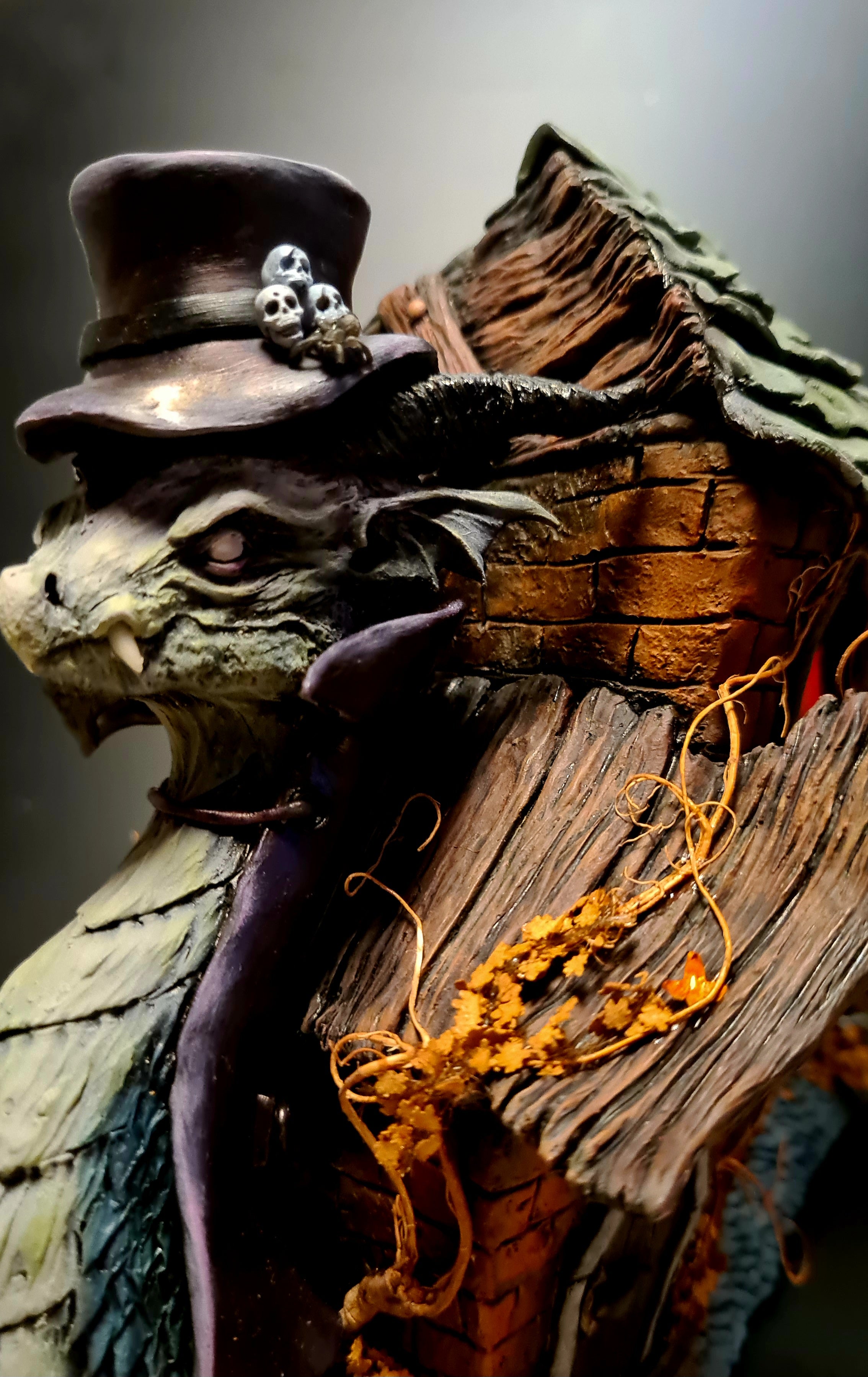 Vampire Snagon- original polymer clay sculpture