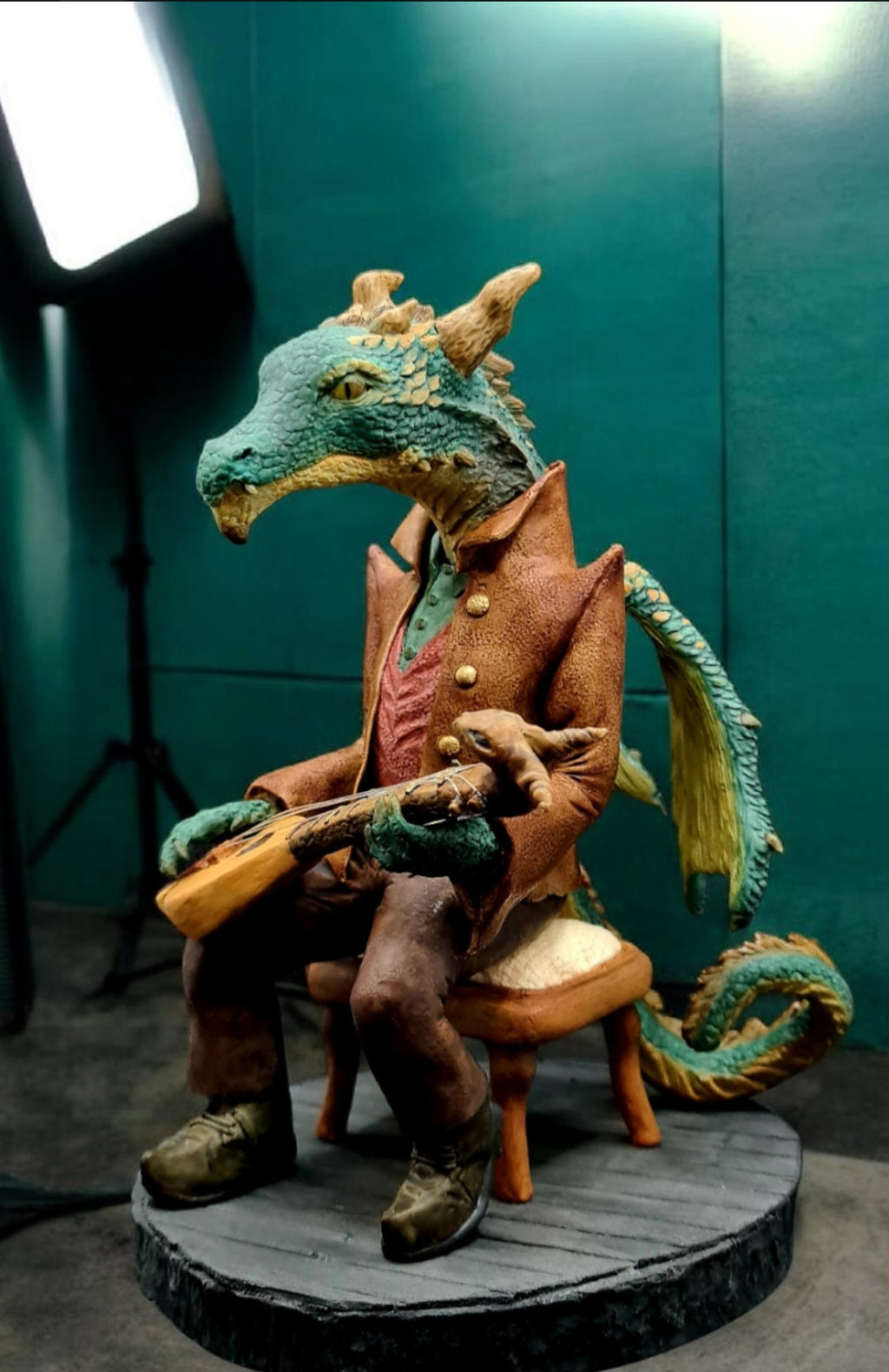 Dragon Bard – Original Hand-Sculpted Polymer Clay Figurine