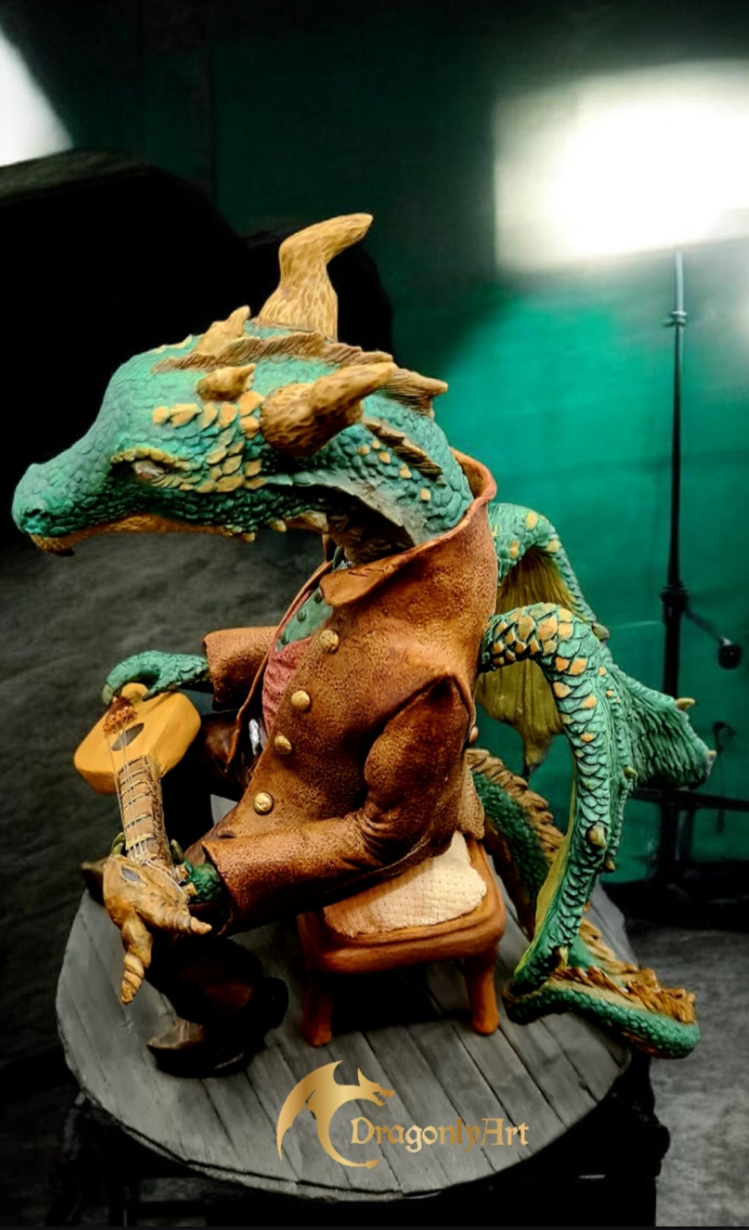 Dragon Bard – Original Hand-Sculpted Polymer Clay Figurine