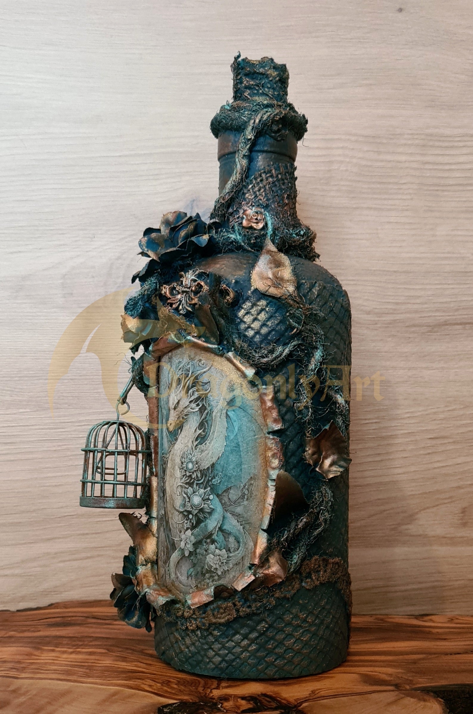 Dragon Guardian – Original Handmade Mixed-Media Art