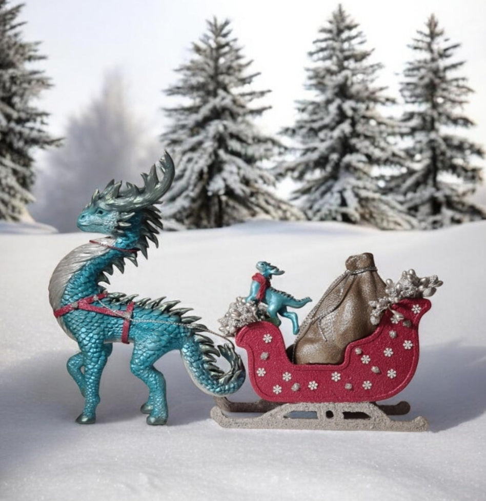 Reingon – Fantasy Christmas Dragon Sculpture