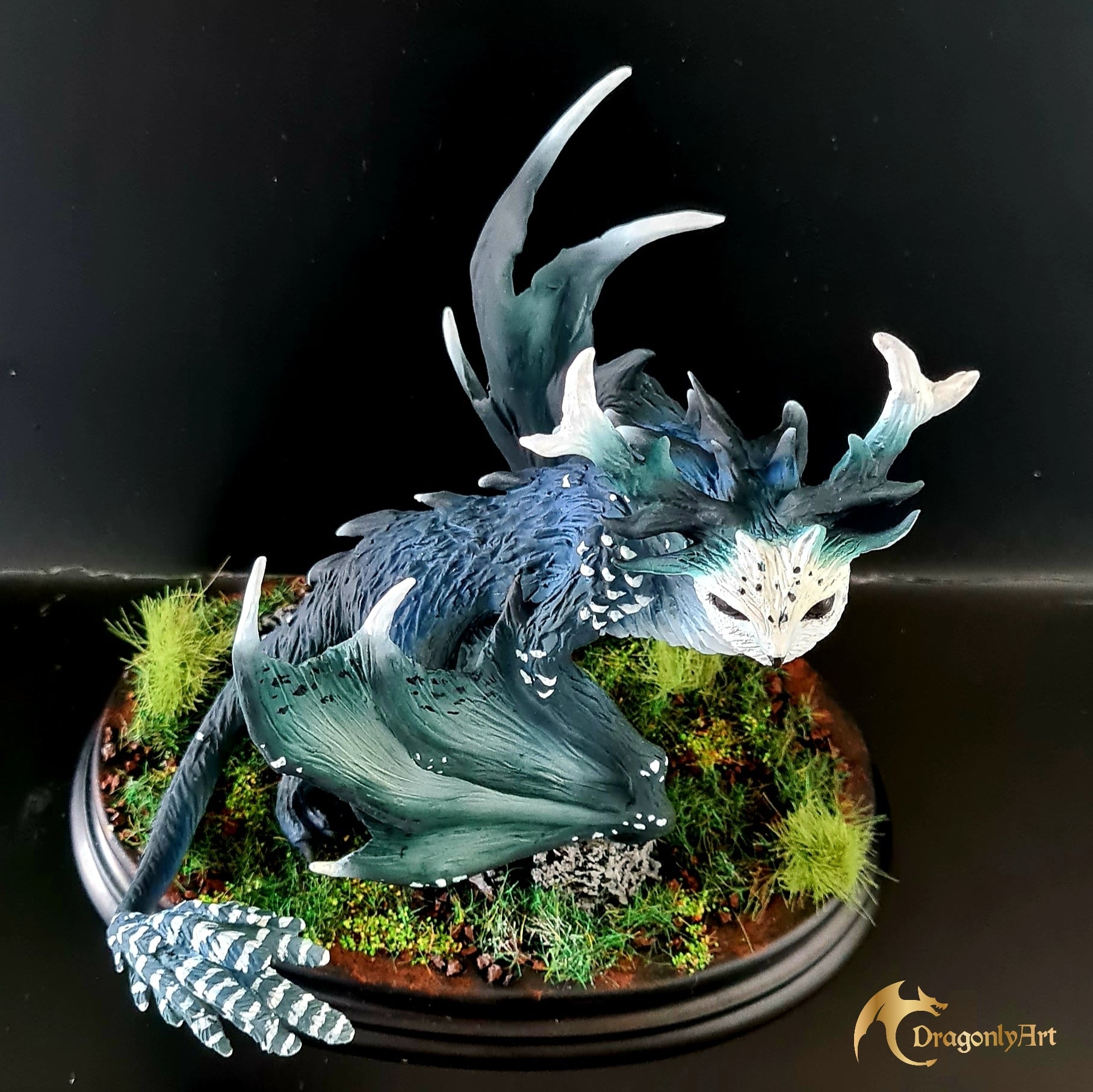 Owl Dragon Sculpture – One of a Kind, Hand Sculpted & Hand Painted