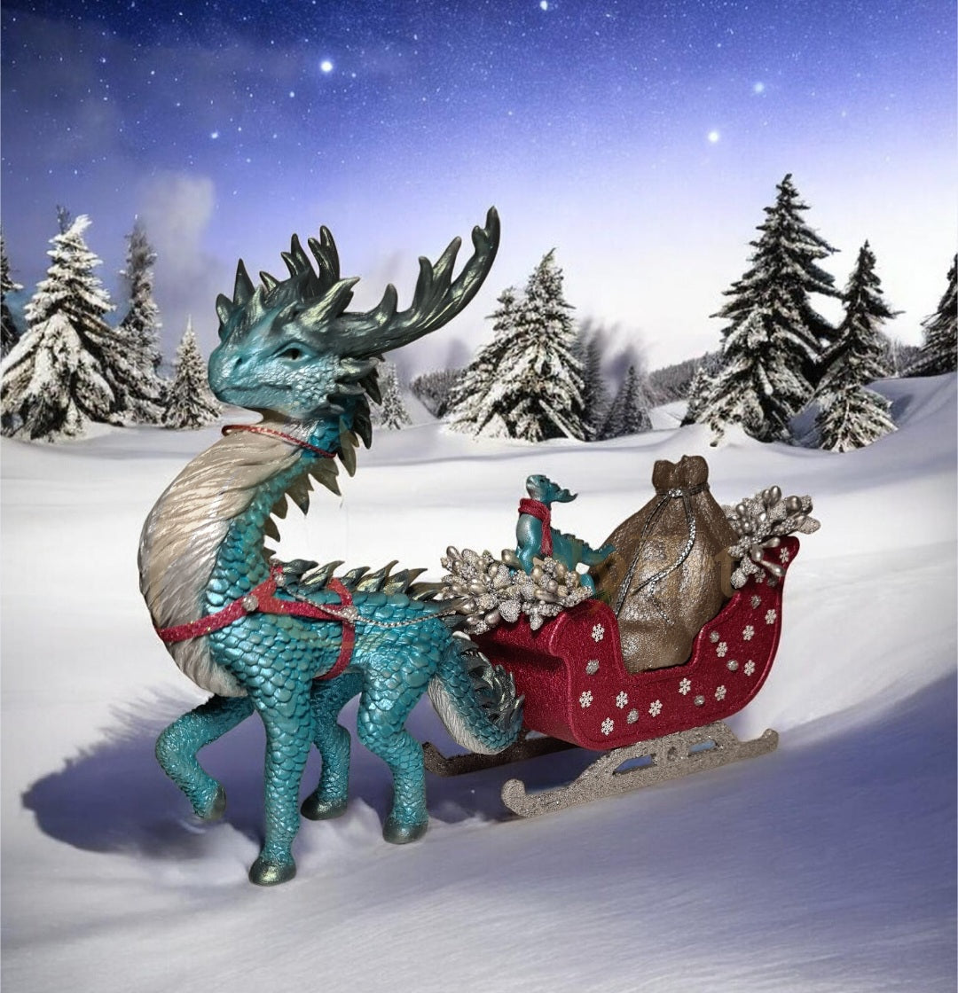 Reingon – Fantasy Christmas Dragon Sculpture