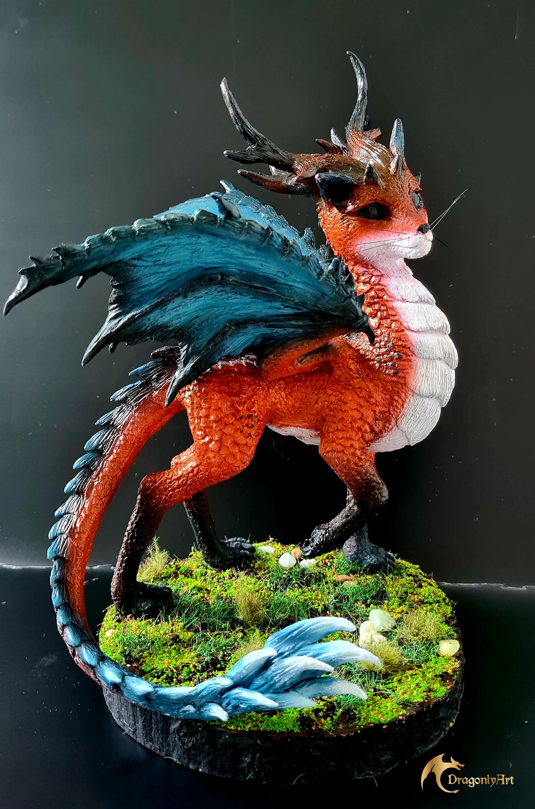 Fox Dragon – OOAK Fantasy Sculpture