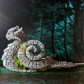 Hand-Sculpted Stone Dragon Light Sculpture: USB Powered LED