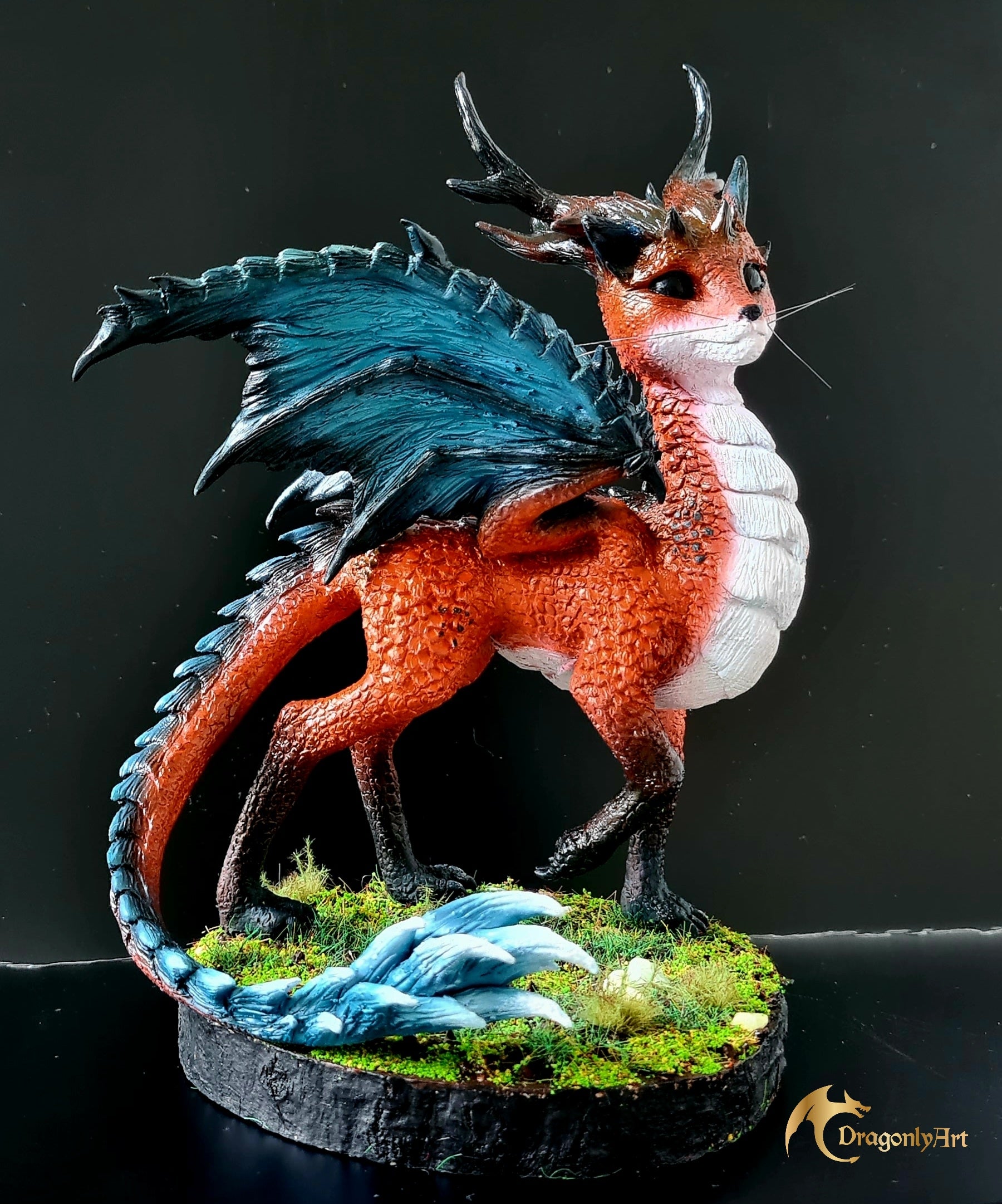 Fox Dragon – OOAK Fantasy Sculpture
