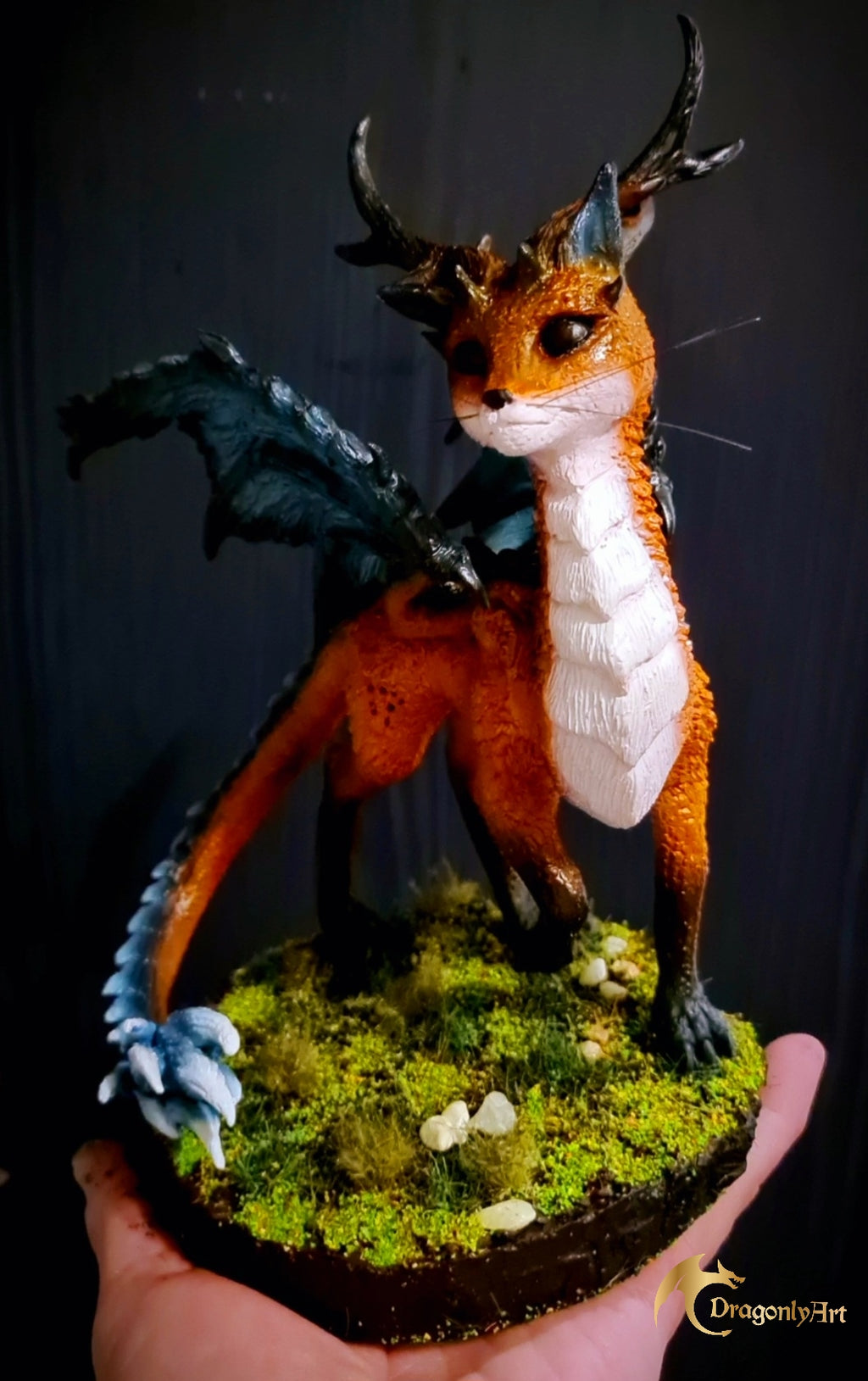 Fox Dragon – OOAK Fantasy Sculpture