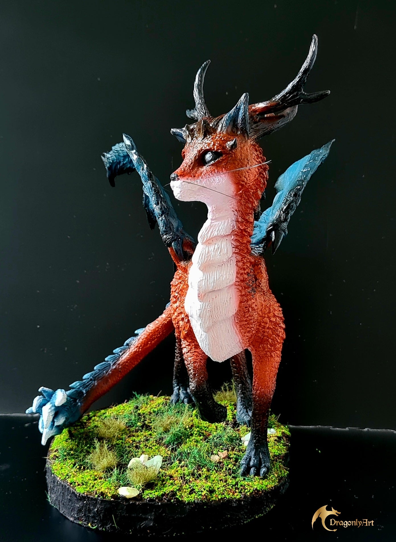 Fox Dragon – OOAK Fantasy Sculpture