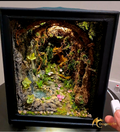 Enchanted Dragon Book Nook – Handcrafted Fantasy Shelf Scene