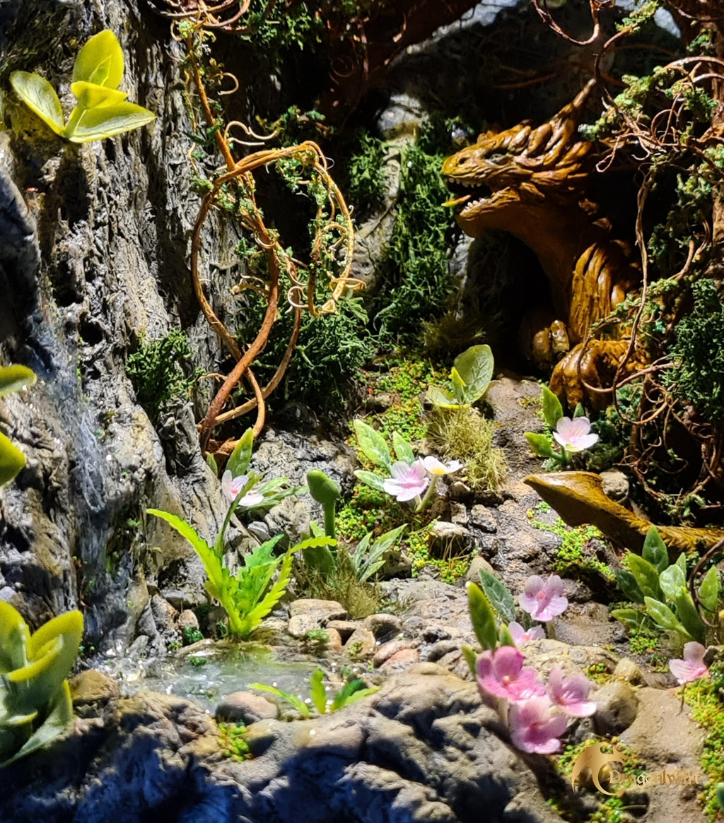 Enchanted Dragon Book Nook – Handcrafted Fantasy Shelf Scene