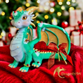 Christmas Dragon – Hand Sculpted Holiday Dragon