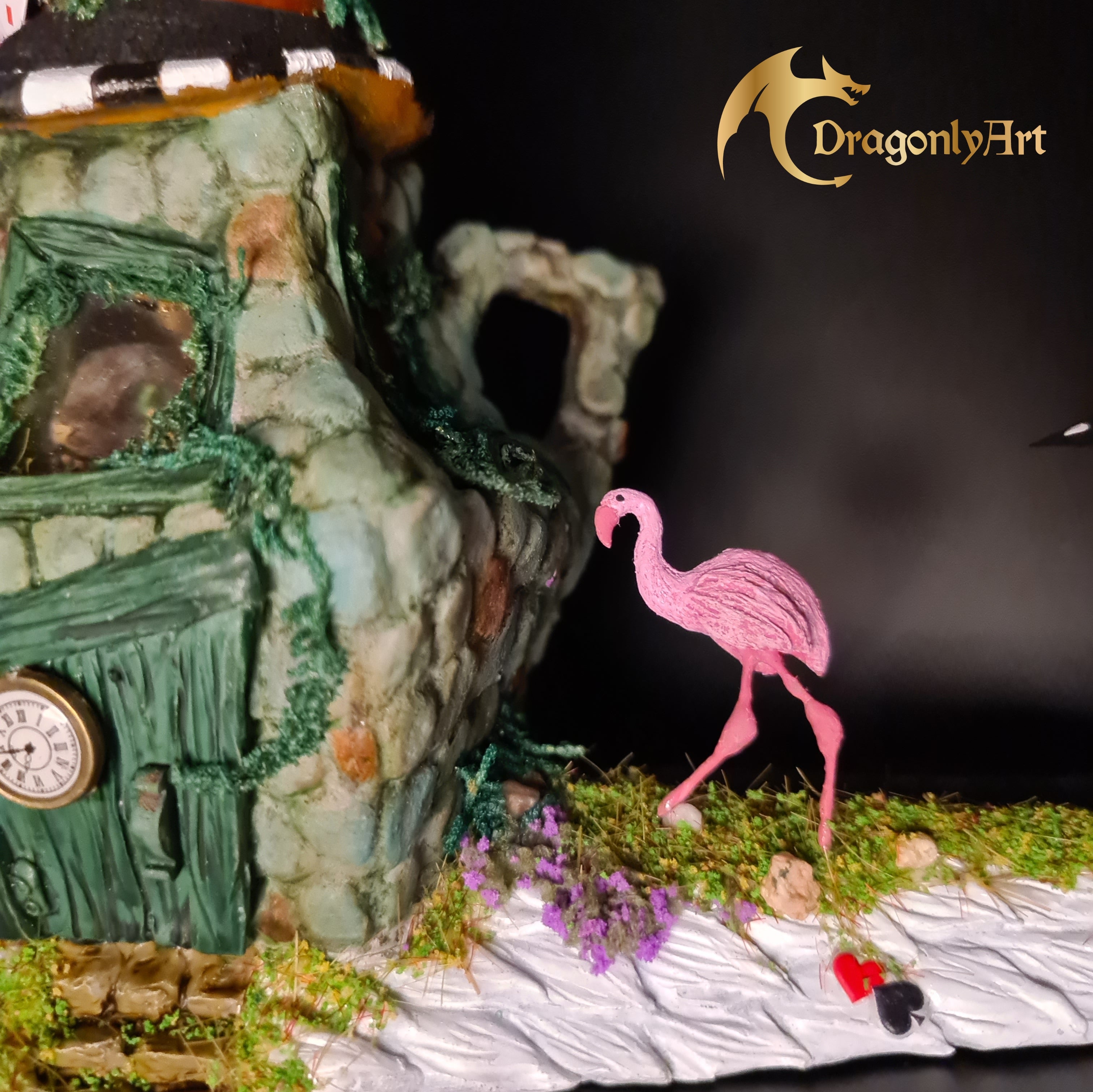 Alice-Inspired Snagon Sculpture | Dragon Snail Hybrid | Handmade Polymer Clay Fantasy Creature | Whimsical Art Figurine
