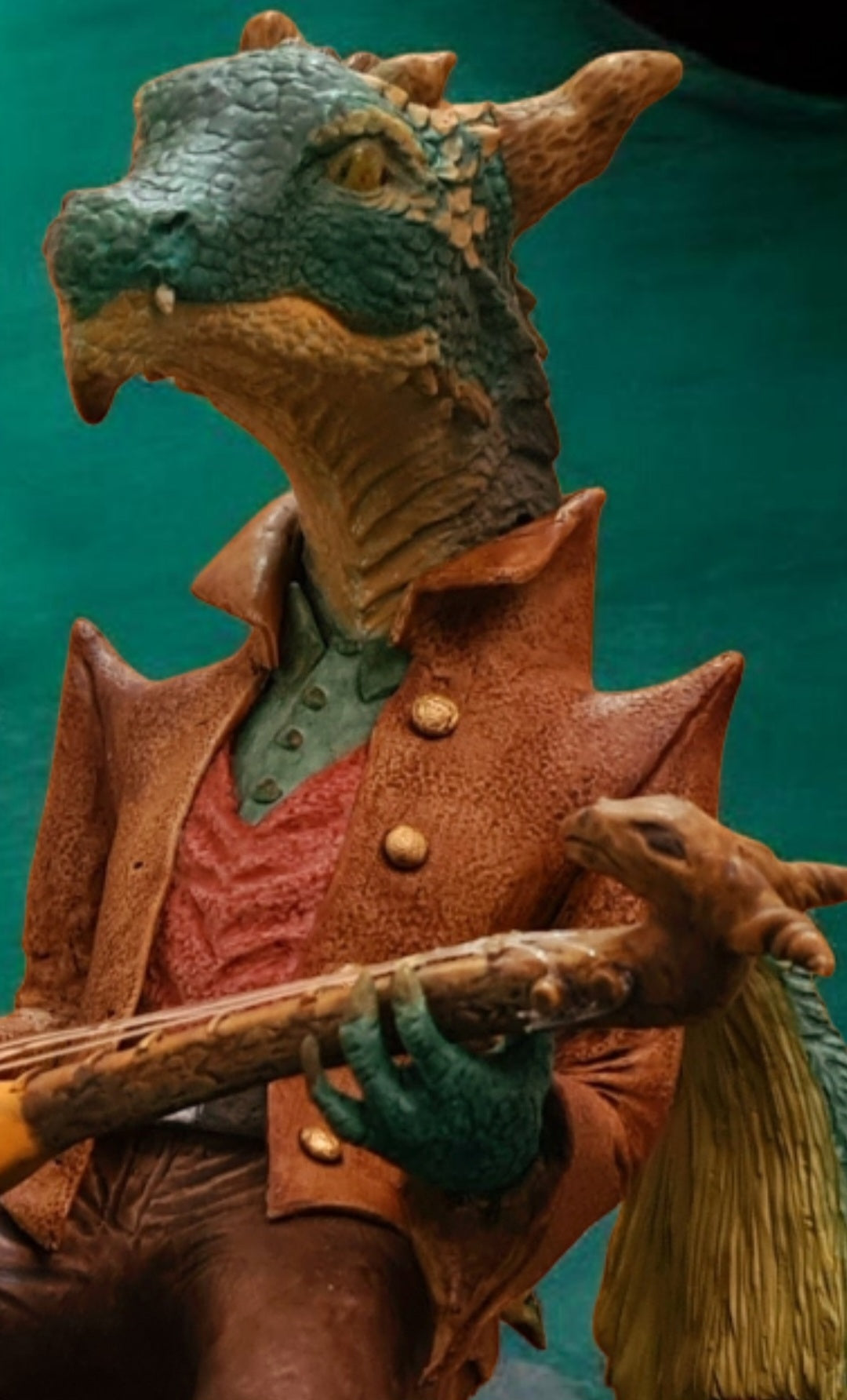 Dragon Bard – Original Hand-Sculpted Polymer Clay Figurine