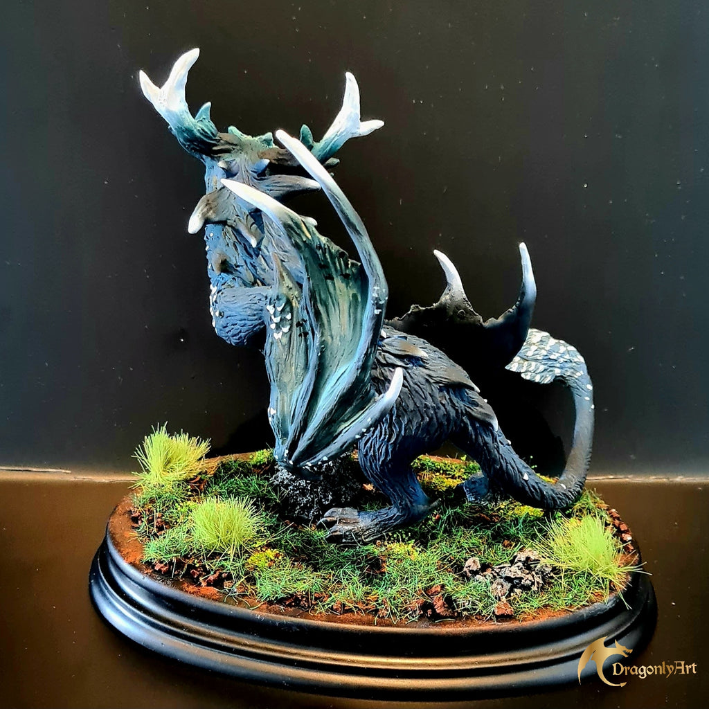 Owl Dragon Sculpture – One of a Kind, Hand Sculpted & Hand Painted