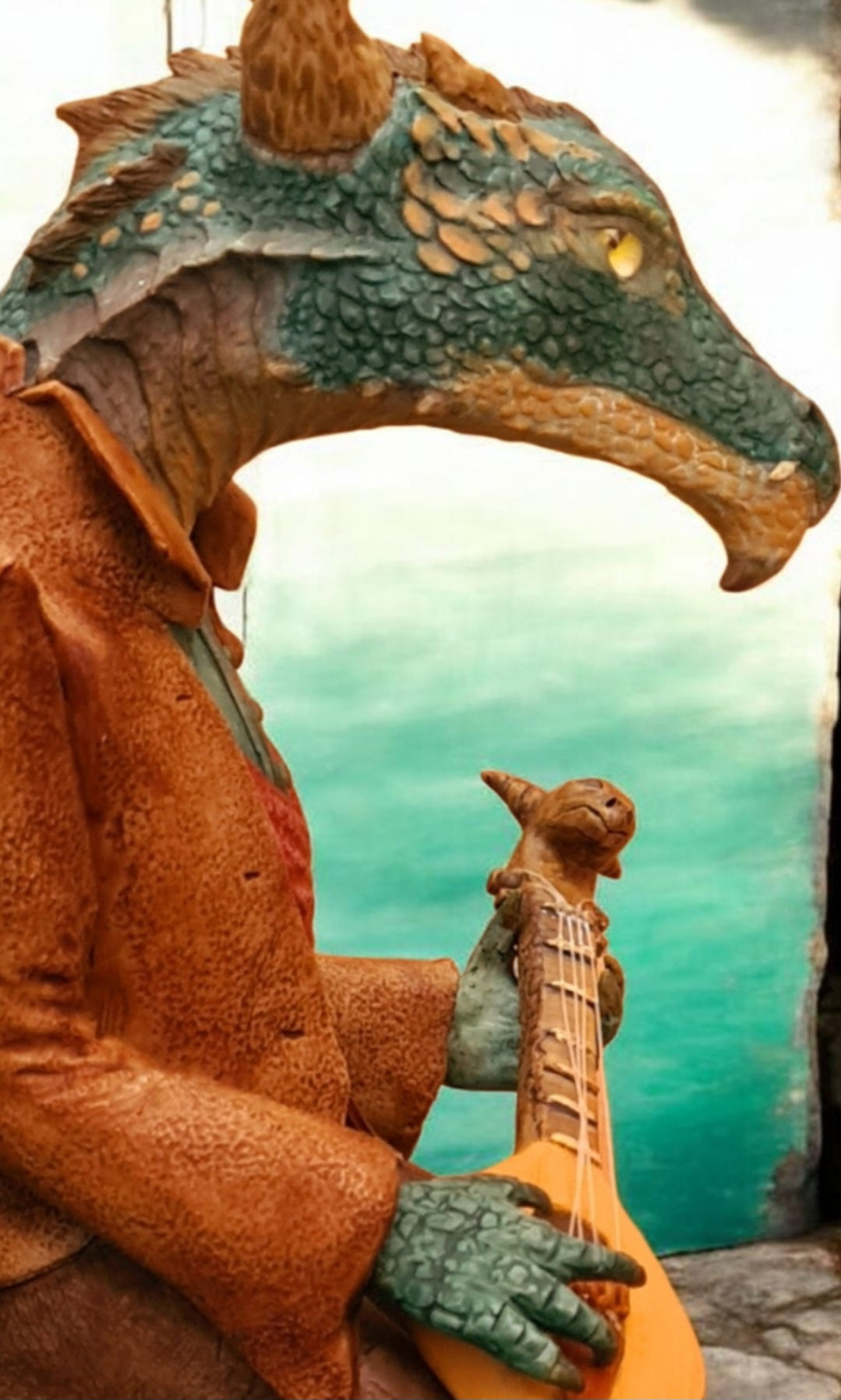 Dragon Bard – Original Hand-Sculpted Polymer Clay Figurine