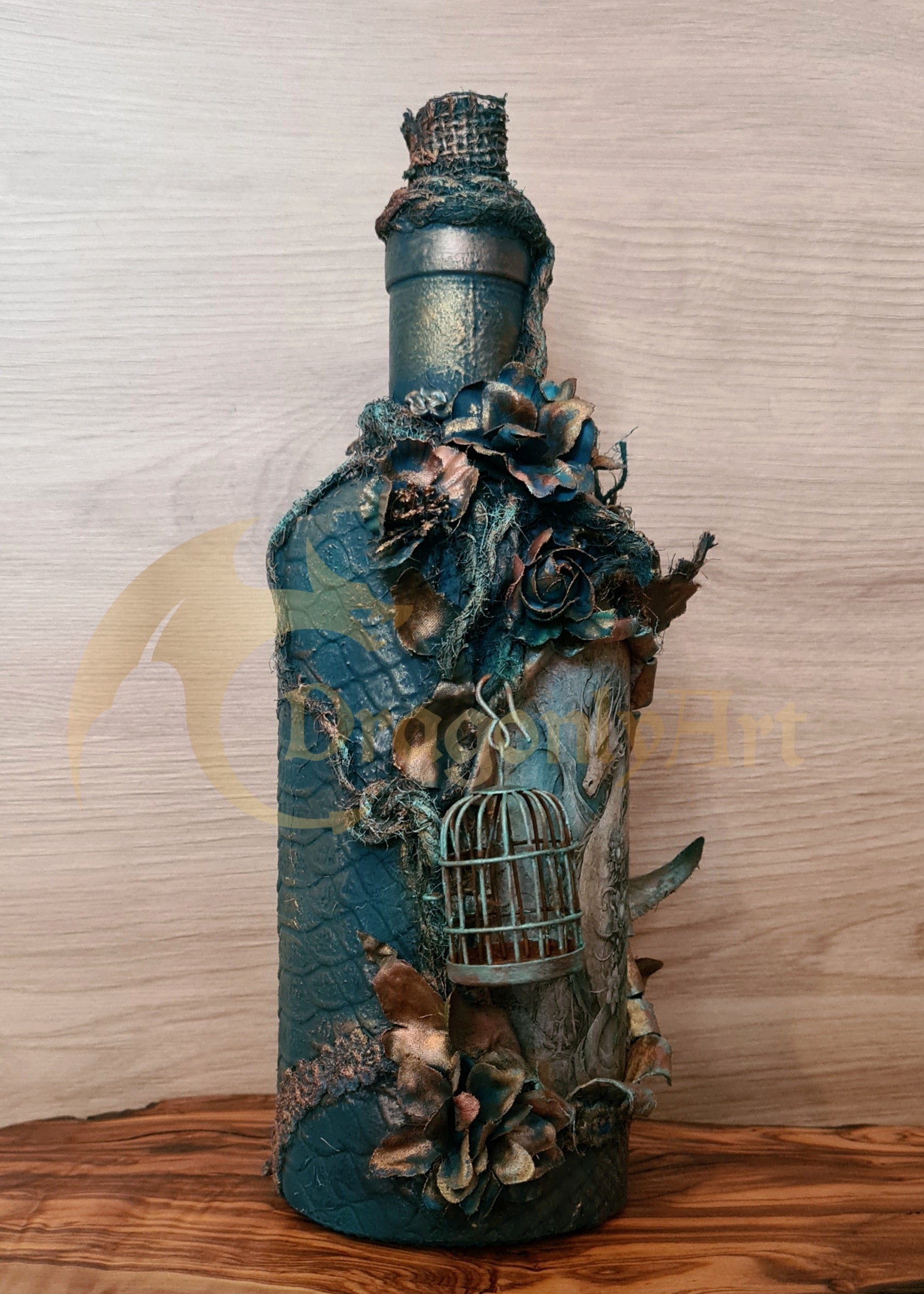 Dragon Guardian – Original Handmade Mixed-Media Art