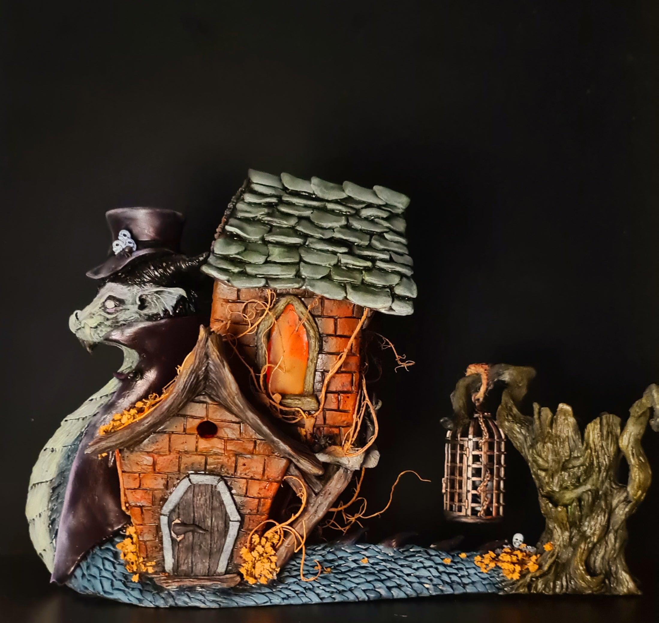 Vampire Snagon- original polymer clay sculpture
